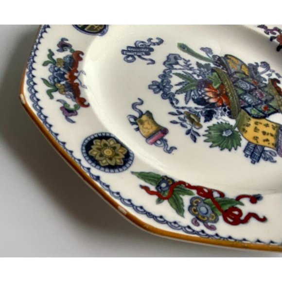 Wedgwood Basket Octagonal Salad Plates Chinese Lotus - Picture 12 of 16